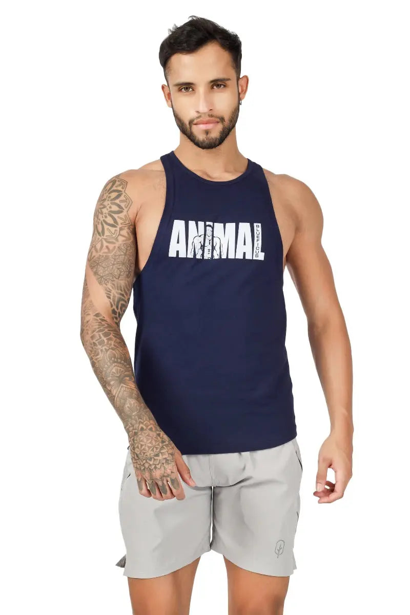 graphic printed vest for men